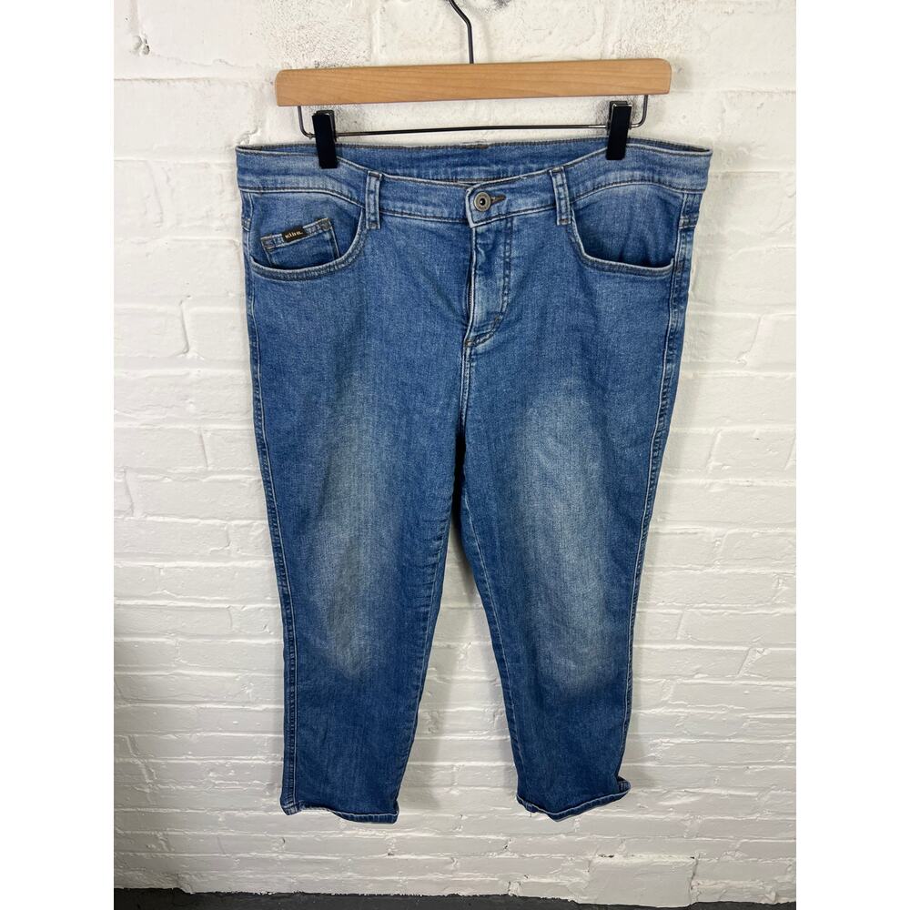 Kuhl Womens Slim Straight Cropped Jeans Denim Stretch Medium Wash Blue Size 12